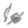 Mengmingna US SIZE 6-9 couple 925 wedding ring set jewelry 5grams finger ring set for women