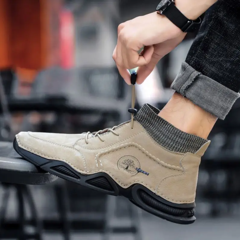 

Shock Absorber Heel Sport Type Safety Shoes Breathable Lace Up Work Breathable Anti-Odor Fashion Shoes with Daily Casual Sneaker