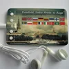 Credit Card MP3 Player, Name Card MP3,support TF card 1GB-8GB custom MP3 Player box+usb cable+headphone