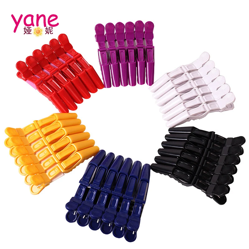 

Plastic Alligator clips and hairgrips for salon customize the logo for women beauty hair