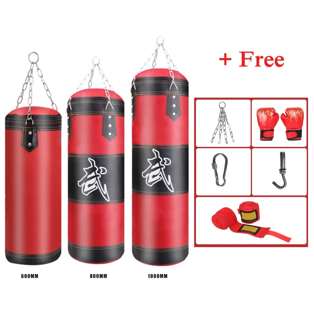 

New Professional Punch Bag Set Hanging Kick Fight Sandbag Empty Heavy Boxing Punching Bag, Red green blue and black boxing bag