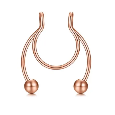 

Gattara Hot Sale Stainless Steel Antler Nose Clip Nose Ring Septum U-shaped Piercing Jewelry, As pic