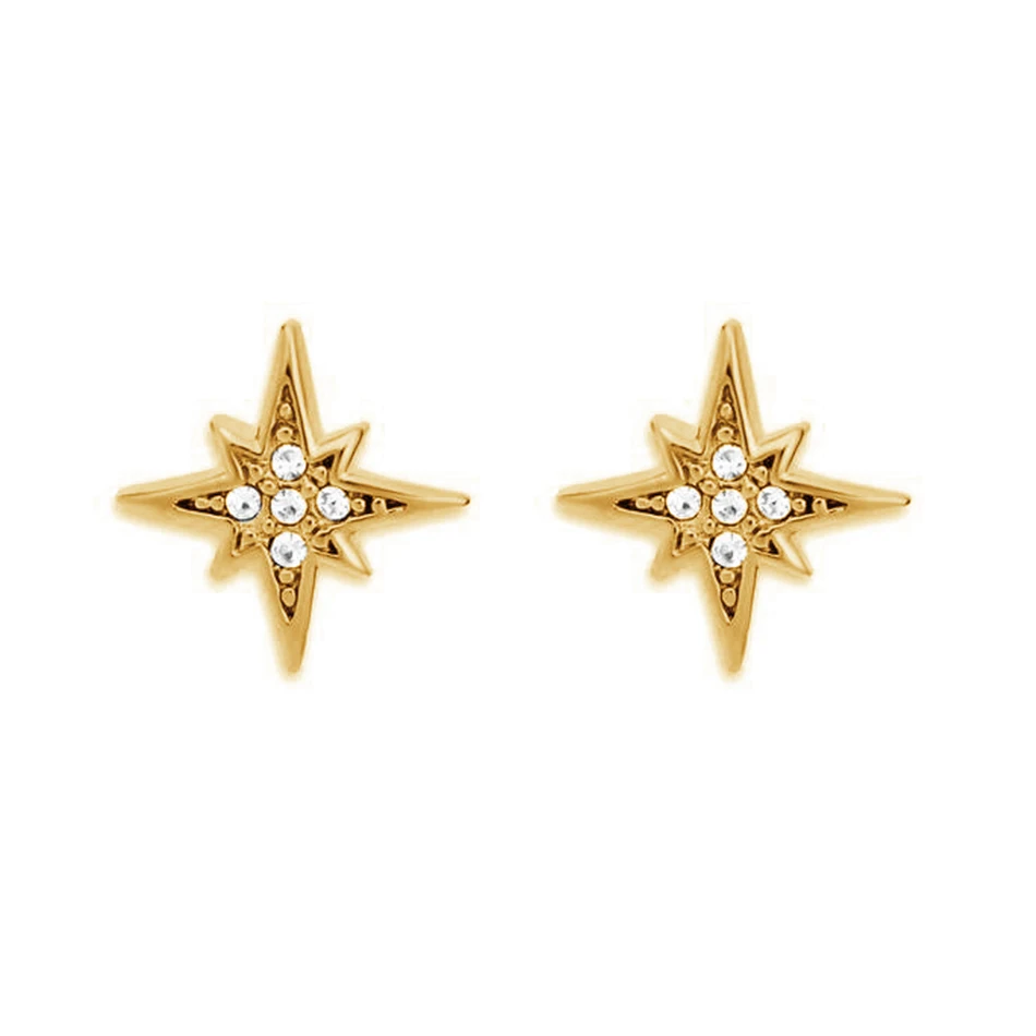 

925 sterling silver classic earrings 18k gold plated fashion jewelry ellie vail dani sunburst stud earrings