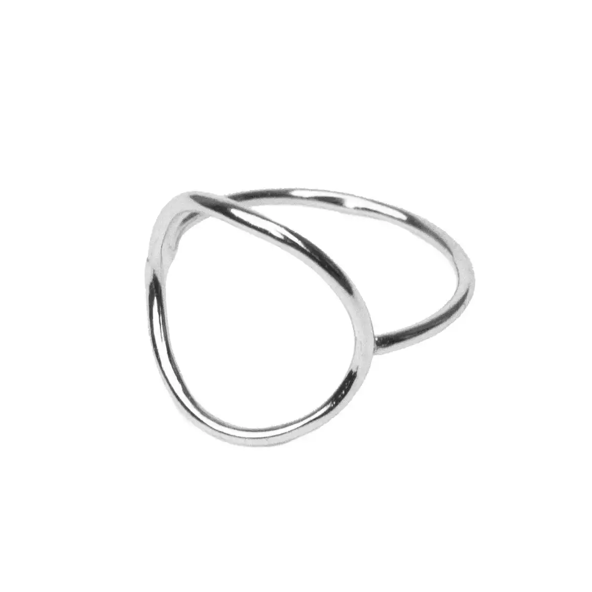 

New Arrival Womens Stainless Steel Jewelry Polished Stainless Steel Ring Light Geometric Semicircular Eternity Ring, Sliver/14k gold