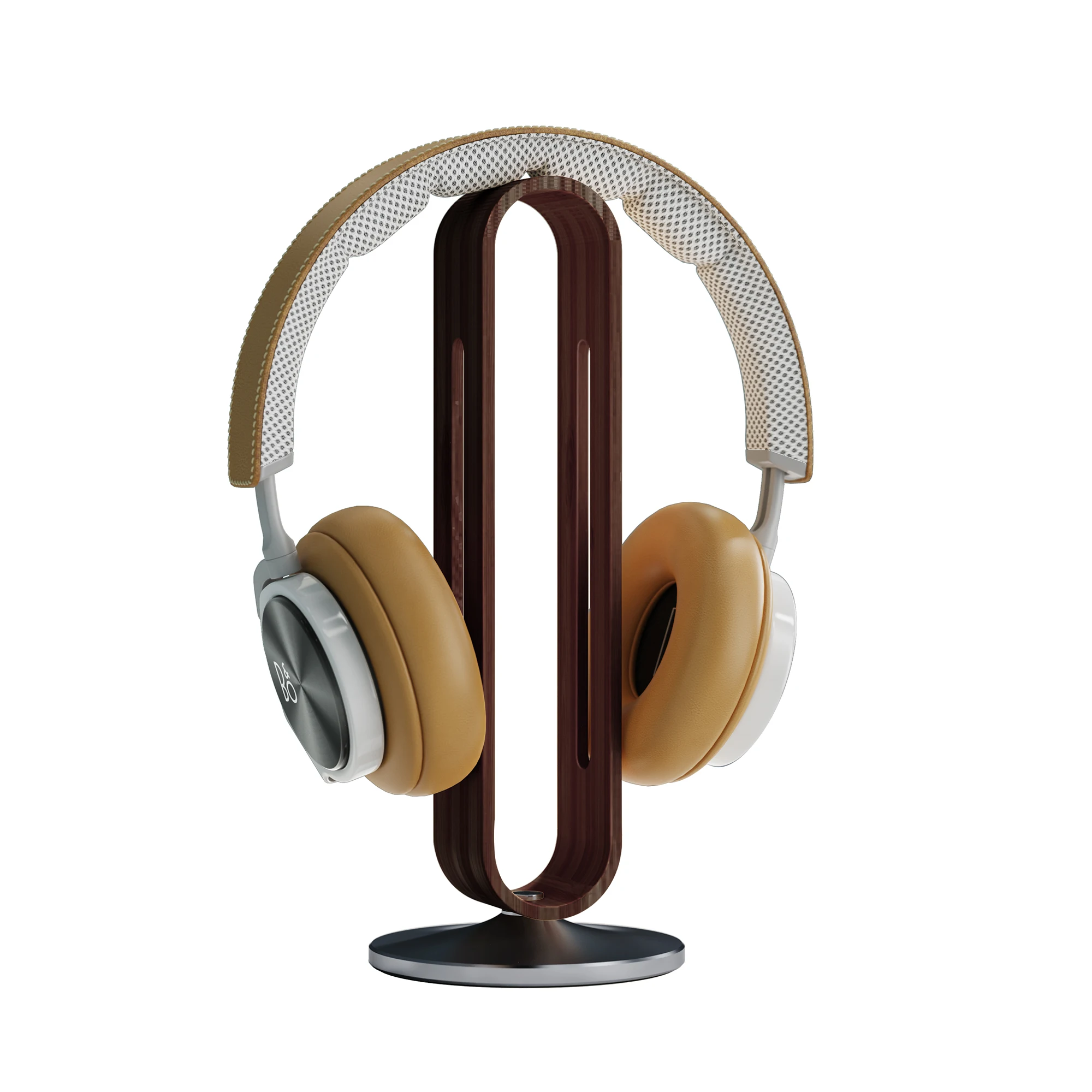 

Boneruy Bamboo Headphone Stand Headset Holder Earphone Stand with Aluminum Base