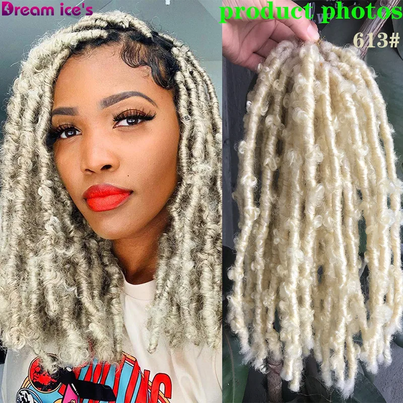 

DREAM.ICE'S Wholesale Price Butterfly Locs Crochet Braids Butterfly Bob Faux locs Messy Soft Dreadlocks Twisted Pre Looped Hair, #1b,#1,#27,#30,#613