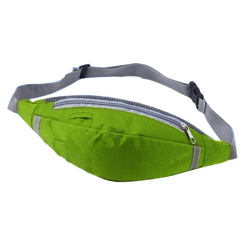 

Wholesale promotion Reflective Light Weight sports running waterproof waist bag sling crossbody custom fanny pack, Customized color
