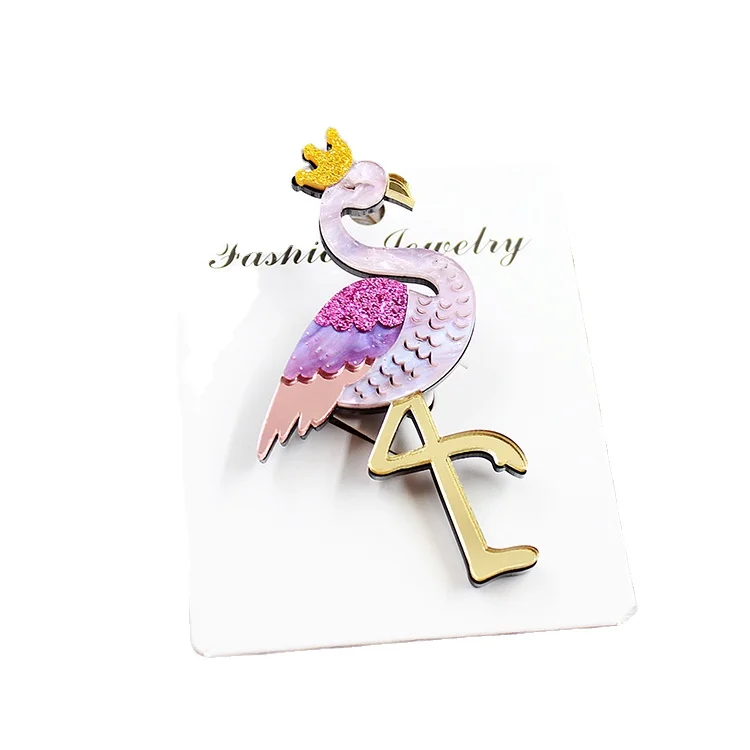 

BR109 Unicorn Brooch (Safety Pin) Girl Gift Cute Fashion Glitter Rainbow Unicorn Acrylic Brooch, Picture