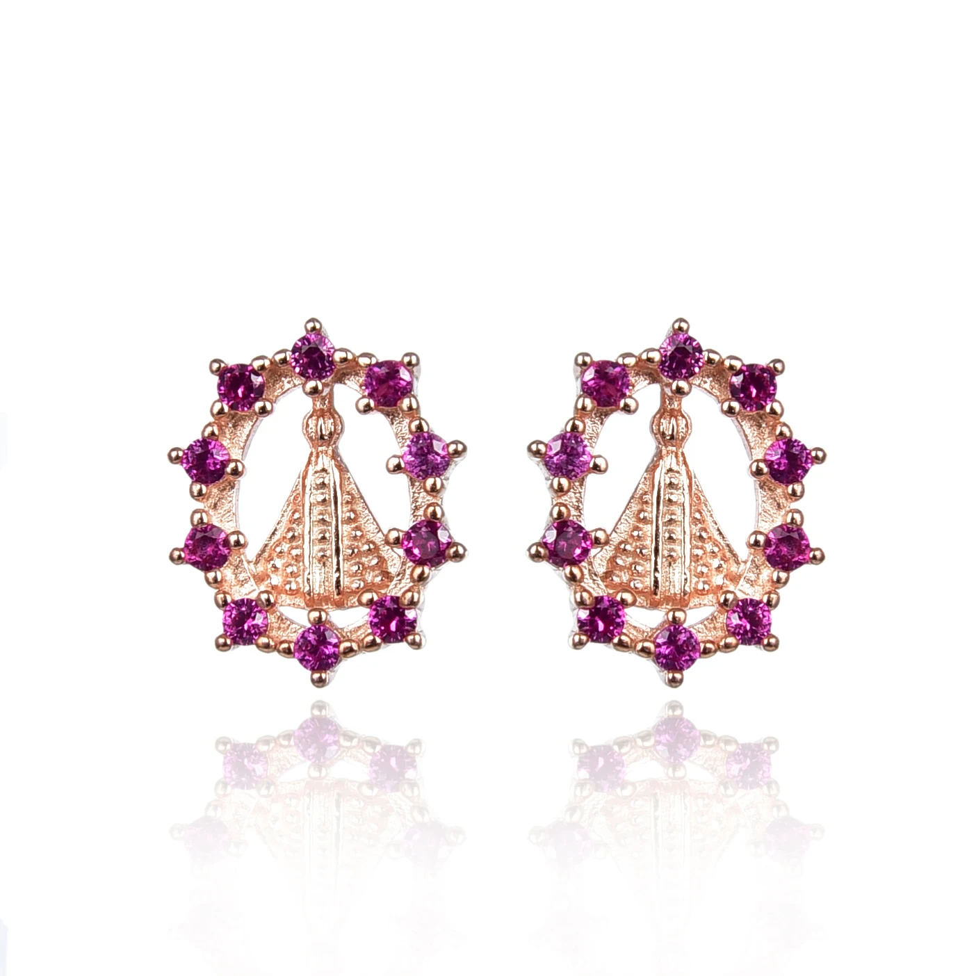 

Temperament of restoring ancient ways personality hollow out the new alloy set auger multilayer gem flower earrings female web