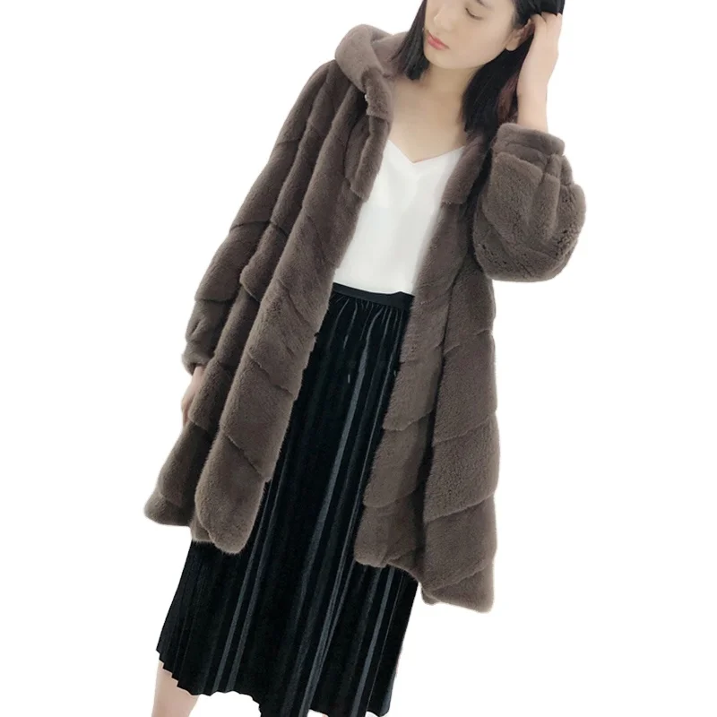 

Star Clothing Mink Coat Mink Fur Coat Woman Ladies Trimmed Blazer/Mac Coat Milan Jackets, As image