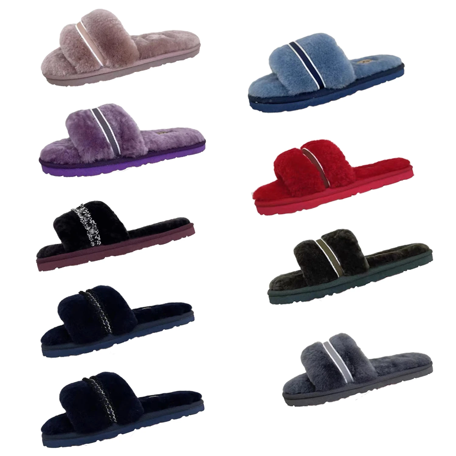 

OEM and ODB Ladies slippers 100% Australian pure wool fashion soft and comfortable indoor and outdoor slippers