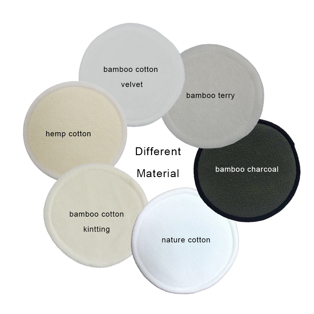 

Zero Waste Cotton Rounds Washable Bamboo Reusable Cotton Pads Face Makeup Remover Pads Cleaning Facial Make Up Pad