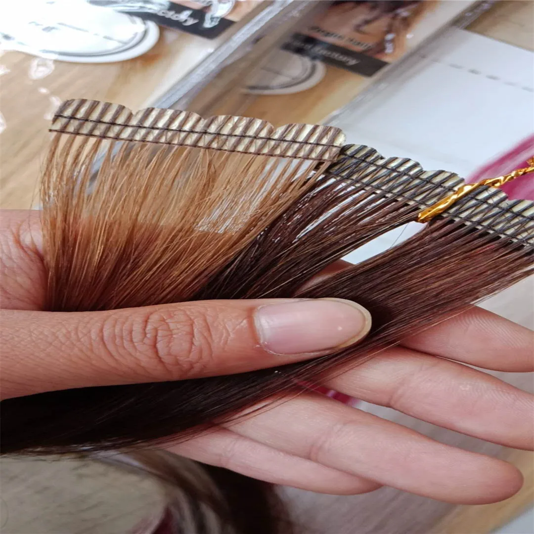 

2021 Hot reuse tape hair extension human hair raw virgin 1~2 years keep reuse