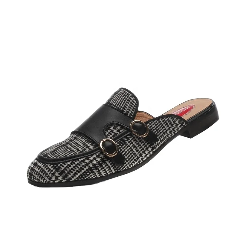 

Casual fancy outdoor male slip on dress loafers half slippers shoes for mens