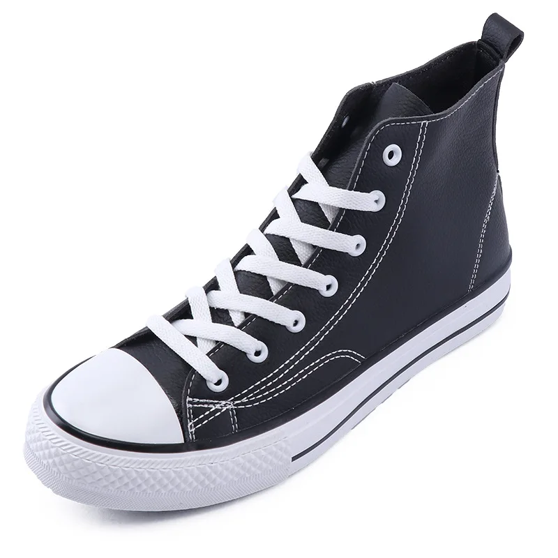 

Leisure style durable sneakers pure color high top casual shoes canvas for women ladies