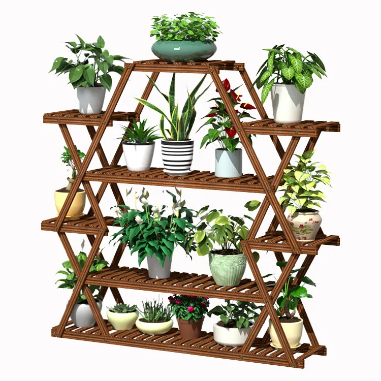 

HOT solid wooden Garden succulent pot storage wedding decoration balcony flower stand, Carbide wood