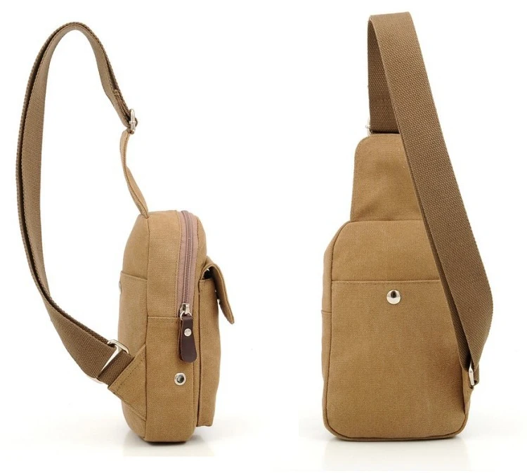 

OEM Factory Price Messenger Shoulder Multifunctional Canvas Chest Sling Mens Small Bag For Men