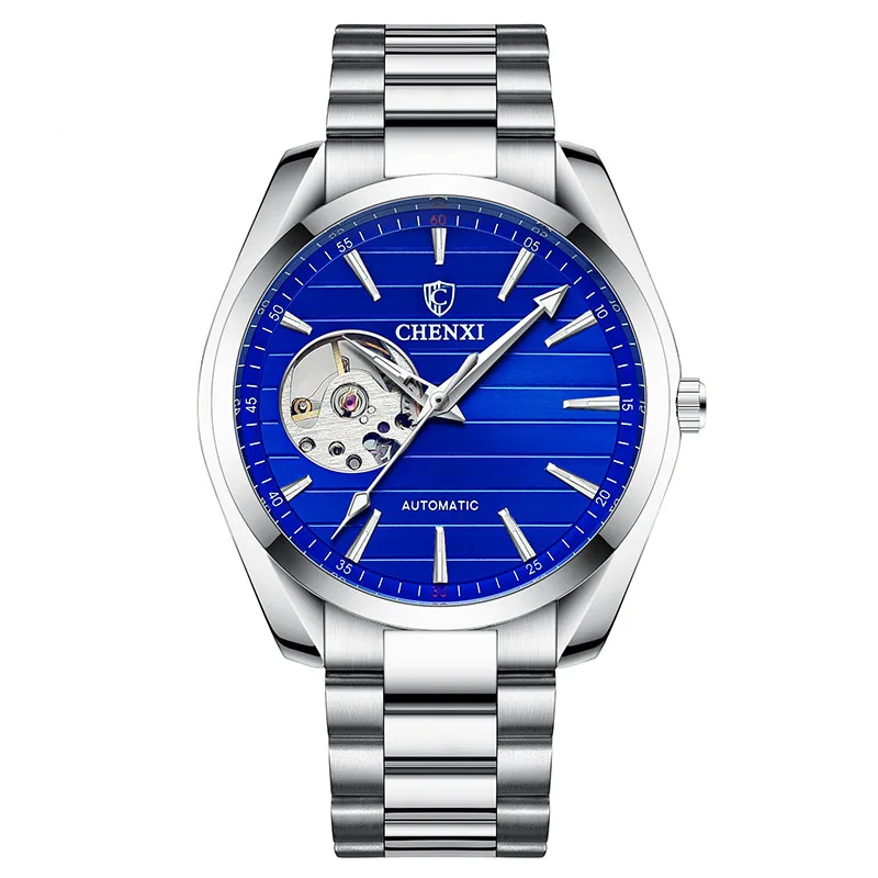 

Blue water proof watches men Minimalist Automatic Mens watch, As shown in the picture
