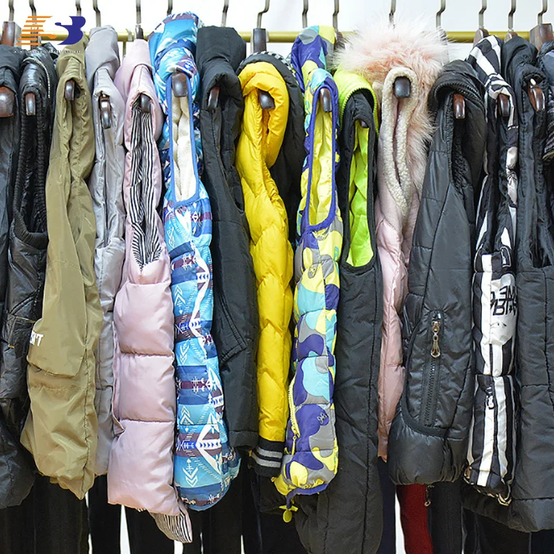 

Used Clothes Winter Sleeveless Down Jacket Down Coat Second Hand Winter Clothes Mixed Bales, Mix color
