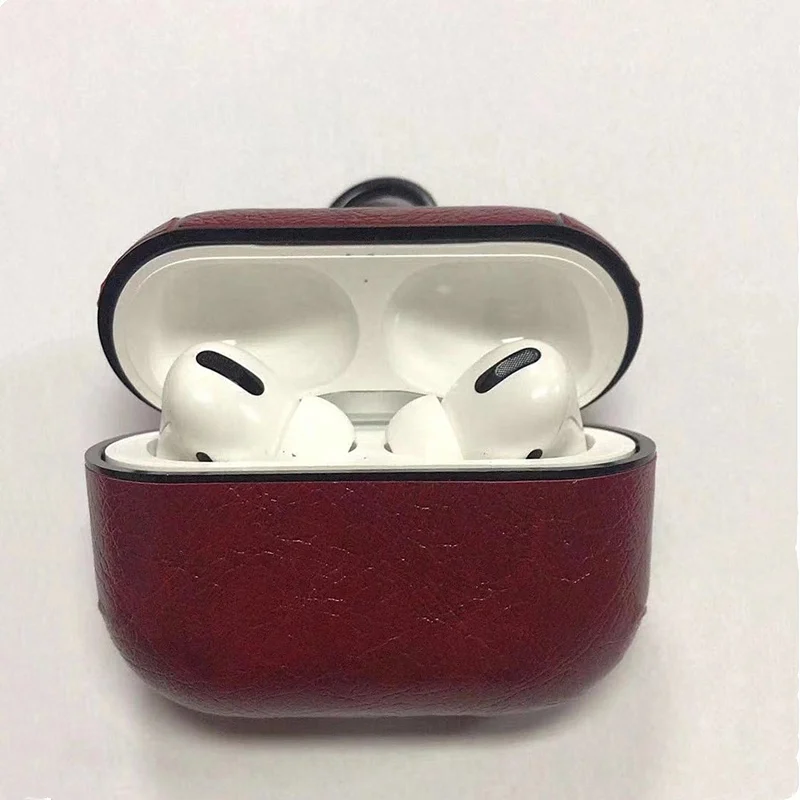 

High Quality PU Leather Case For Airpods Pro cover Luxury Leather Cover For Airpods 3 For Apple Airpods Pro Case With Package