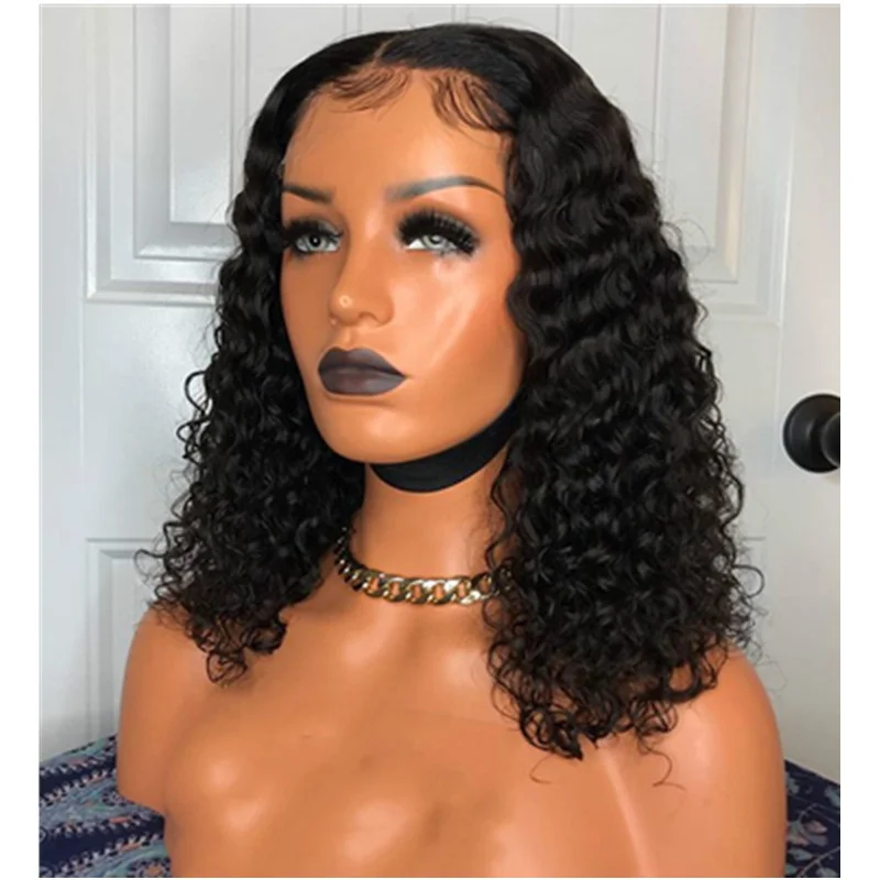 

New Arrival 10A Grade Curly Hair Texture Human Hair Wigs For Black Women Long Bob Curly Wigs