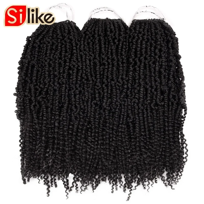

Pre looped Fluffy Spring Twists Braiding Hair Bulk Pre Twisted Passion Twist Bomb Crochet Hair Synthetic Ombre Crochet Braids, #1/#1b#/#2/#4/#27/#30/#33/#613/#t-27/#t1-30/#t1/bug