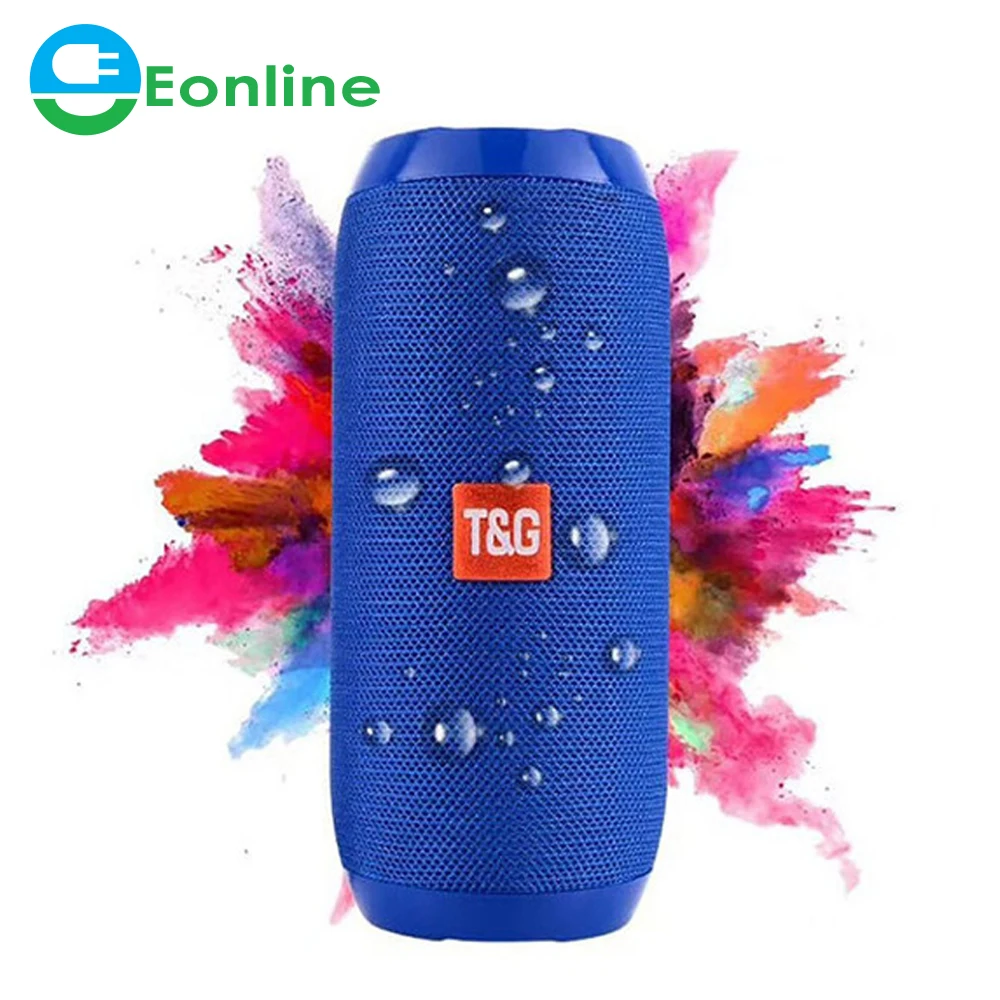 

Eonline Wireless Outdoor Speaker Waterproof Portable Wireless Column Loudspeaker Box Support TF Card FM Radio Aux Input