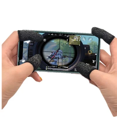 

Hot Selling Sweatproof Game Finger Sleeve Joystick Thumb Gloves, Black