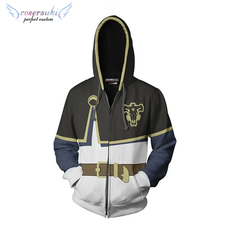 

Black Clover 3D printed sweater zipper hooded sweater cosplay anime surrounding