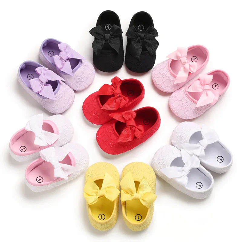 

Hot selling 7 colors soft sole newborn infant baby girl shoes in bulk directly factory