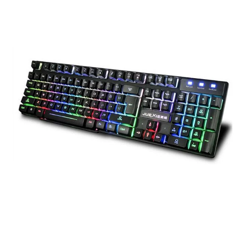 

Factory price X800 104Keys USB Wired Mechanical feel Colorful Backlit Gaming Keyboard for Office Computer Keyboard gamer teclado