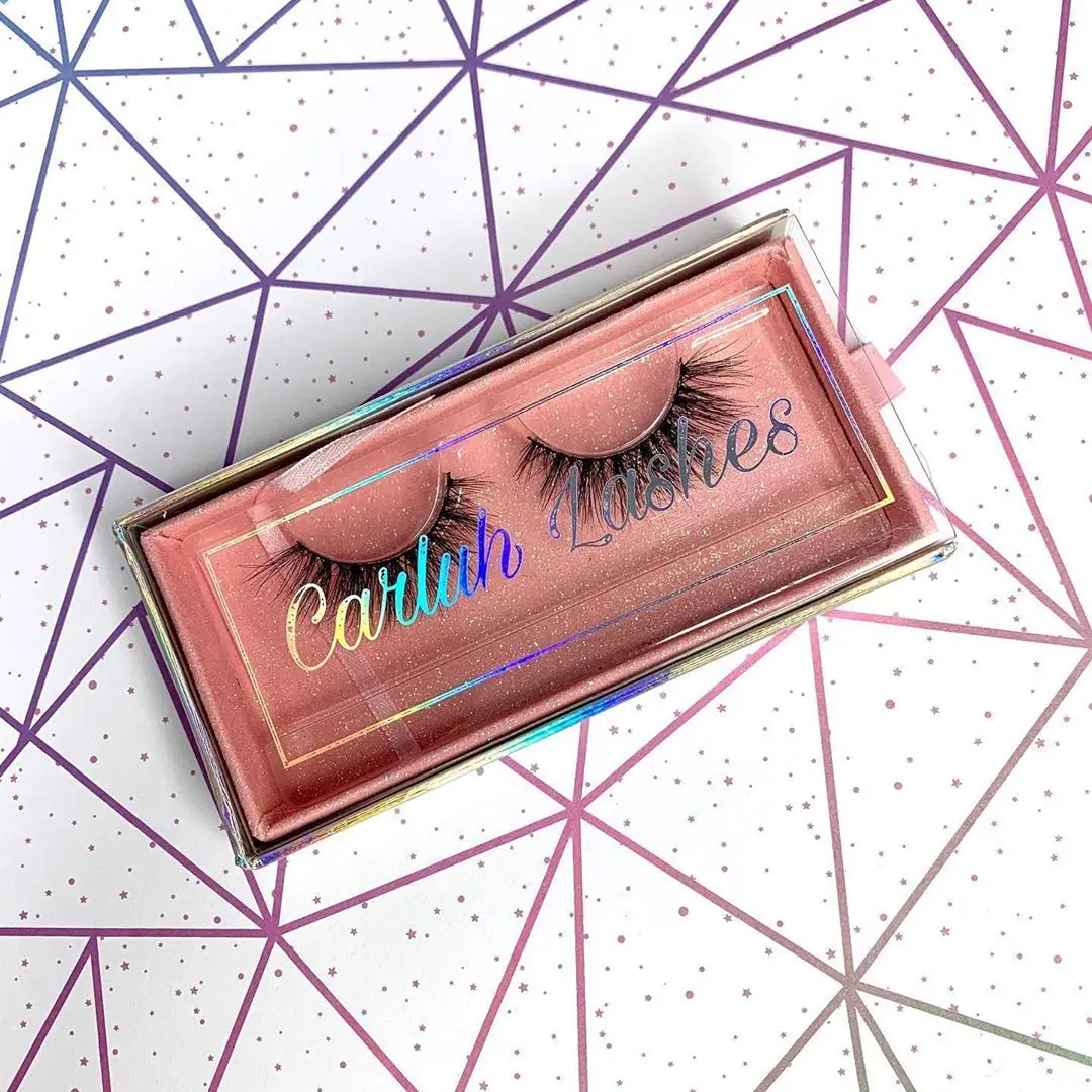 
Customized eyelash Box 100% 3D Real Mink False Eyelashes case private label best Wholesale Vendor 