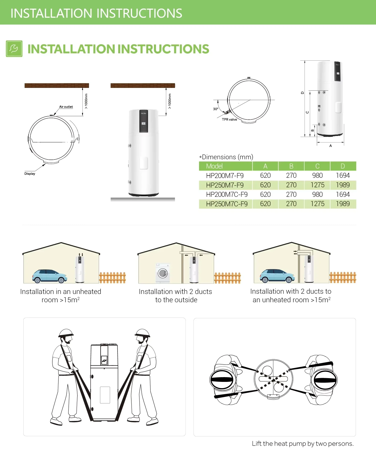 Air Source Heat Pump, 200l, 250l, 300l, R290 - detail 32