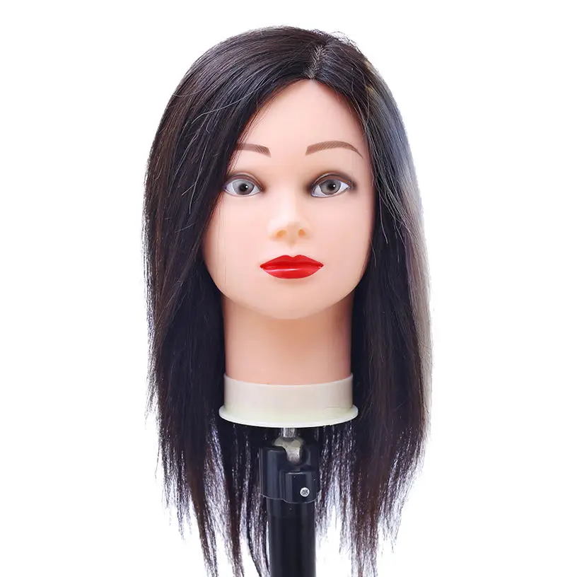 

Real human hair suitable hairdressing practice wash ,hair cut blow dye head model