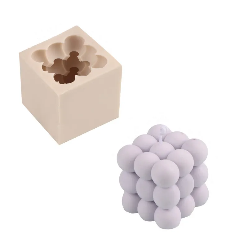 

B-3063 smaller Rubik's Cube Candle Mold Magic Ice Cube Candle Mould diament cubes candles molds
