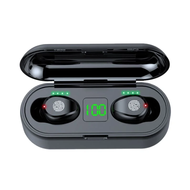 

Factory direct sale Hot Selling F9 Tws Wireless Earbuds Touch Type Headphone Fone F9 Wireless Earphone, Black/white/red/jewelry blue