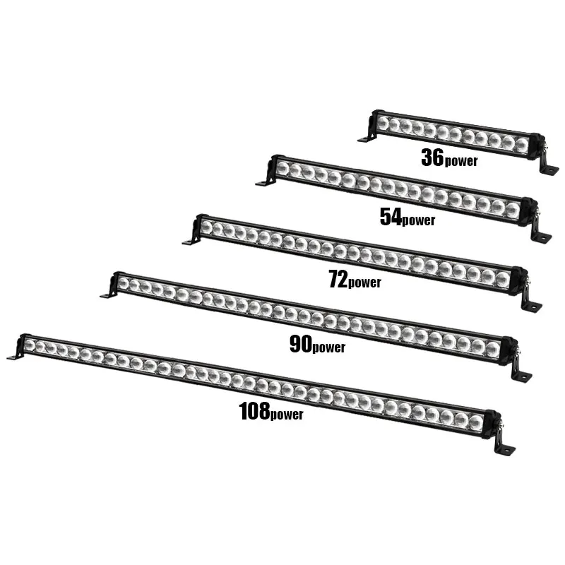 Amazon hot sale New product 36W 54W 72W auto spare parts single row car led light bar for ATV trucks offroad