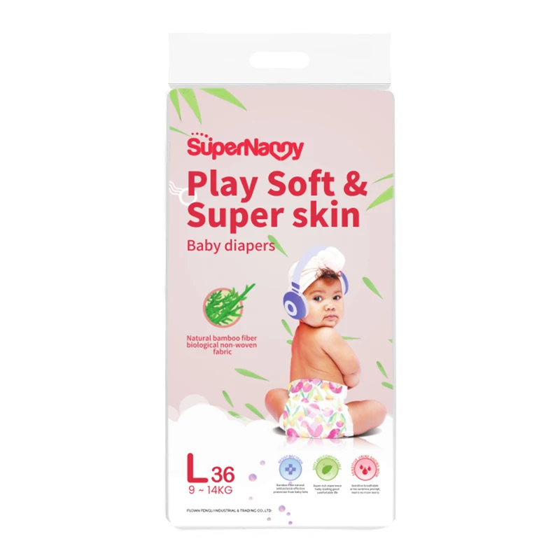 

China Factory High Quality Sleepy Premature Disposable Biodegradable Bamboo Organic Clothlike Sleepy Baby Diaper Manufacturer