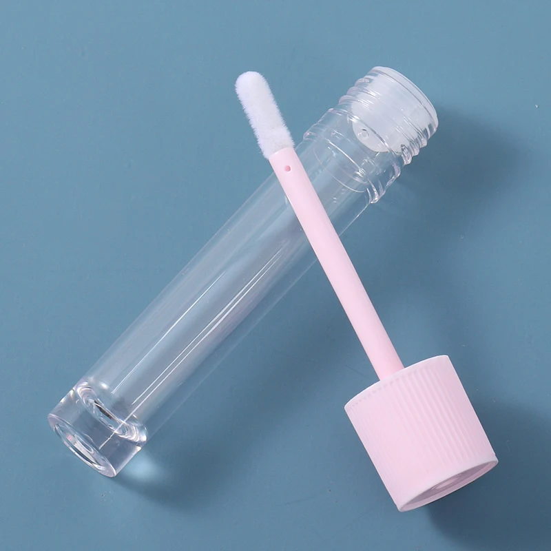 Creative Lip Gloss Tubes 6ml,Soft Brush Lip Gloss Tube Silver,Clear And