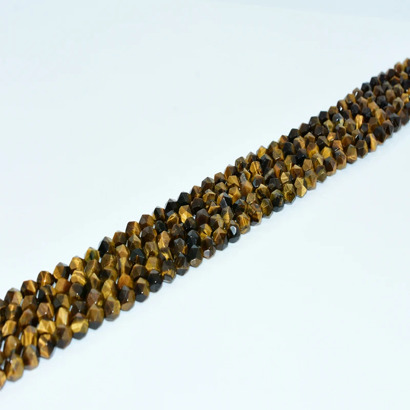 

NAPOLN Trade Insurance High Quality 6/8/10/12mm Natural Faceted Tiger Eye Beads, Yellow