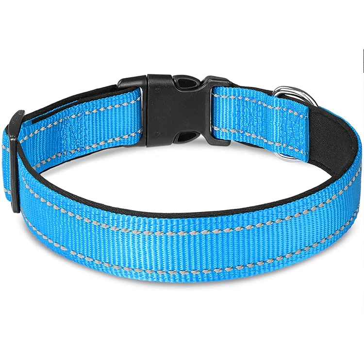 

Wholesale Customized Handmade High Quality Nylon Reflective Luxury Reflective Pet Dog Collar, Customized color