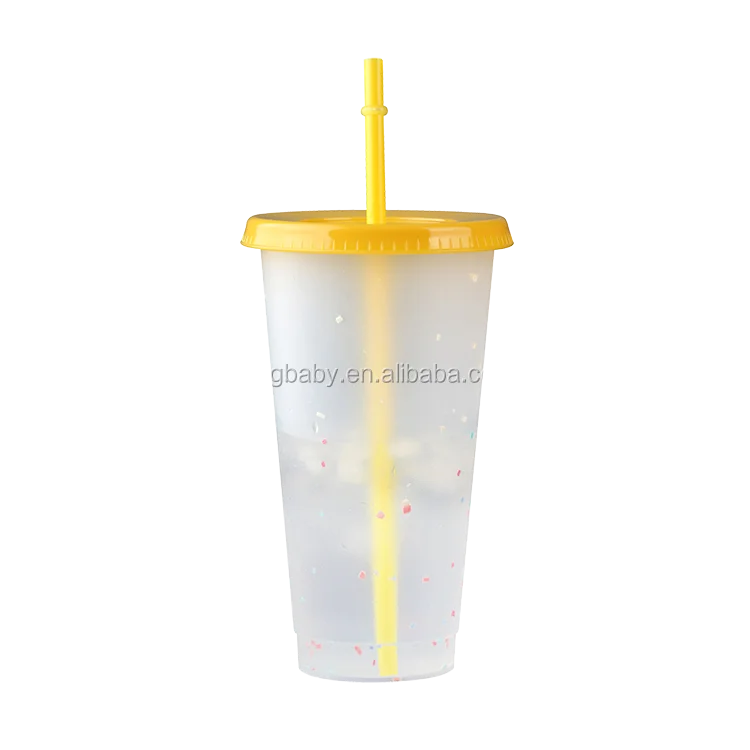 

Summer 710ML Reusable Color Changing Cup and lid straw, 5 colors optional
