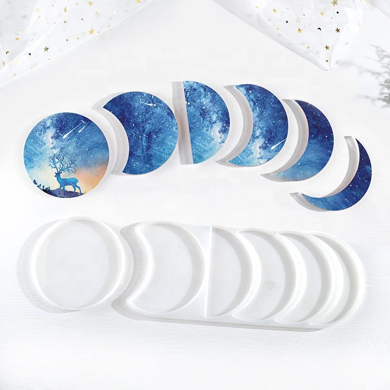 

DM154 DIY Moon Lunar Planet Eclipse Epoxy Resin Mold Silicon For Making Pendant Handmade Crafts