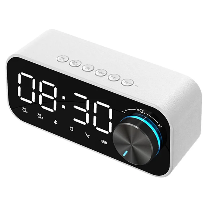 

New B126 handsfree speaker car audio amplifier big power gaming waterproof smart mini wireless portable speaker clocK, Black blue white orange