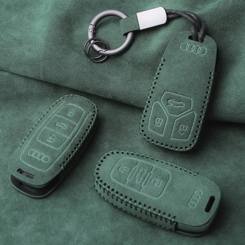 

Alcantara Suede Universal Car Key Case Cover Key Holder Bags For Man For Audi A4 A6 A7 A5 A3 Q2L Q3 Q5 Q7 Q8 Auto Accessories, Alcantara 9073/9002