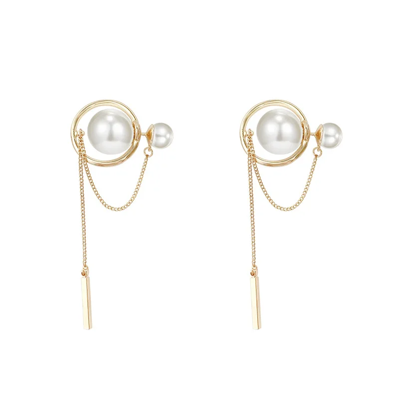 

Pearl earring female 2020 new trendy temperament long tassel earrings for women
