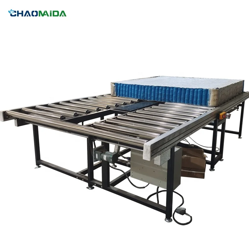 

Mattress production line Turntable Galvanized Carbon Stainless Steel PVC Belt Chain Gravity Roller Conveyor assembly line