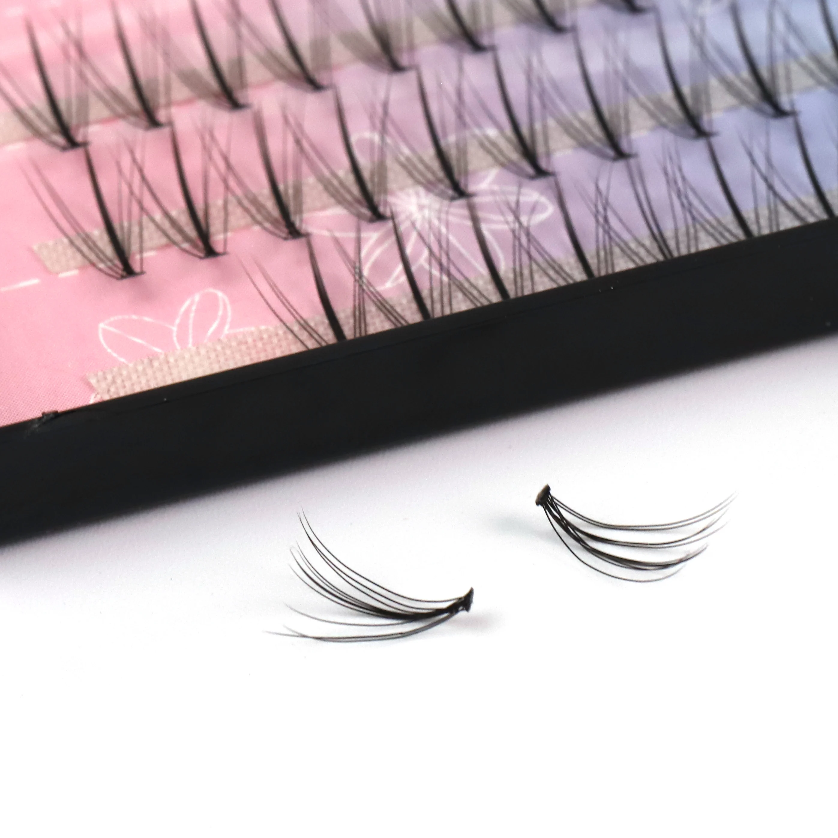 

Hot sale premade 10d volume fans pointy base eyelashes extension tolls, Natural black