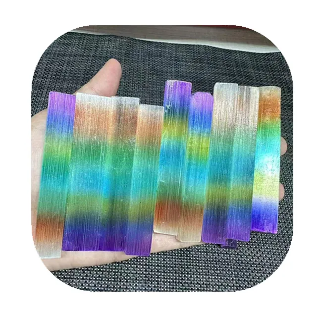 

Wholesale Chakra Gemstone Healing Energy Crystal Carved aura selenite for home decoration decoration