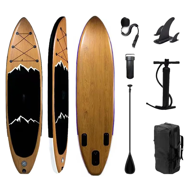 

2022 new wood grain factory price 10.6' ft CRUISER inflatable Stand Up Paddle SUP board sup boards inflatable, Customized color